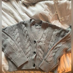 Cropped Cable Knit Sweater- NEVER WORN